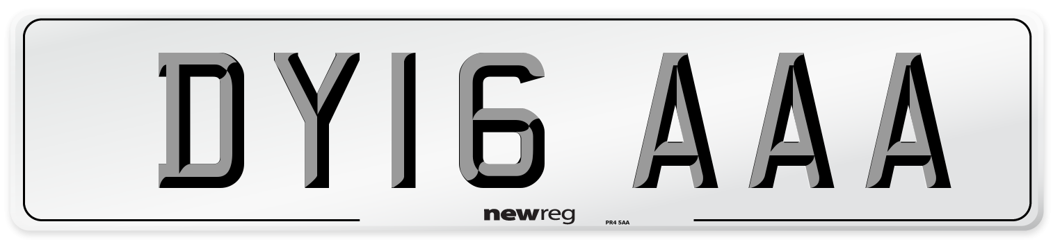 DY16 AAA Number Plate from New Reg
